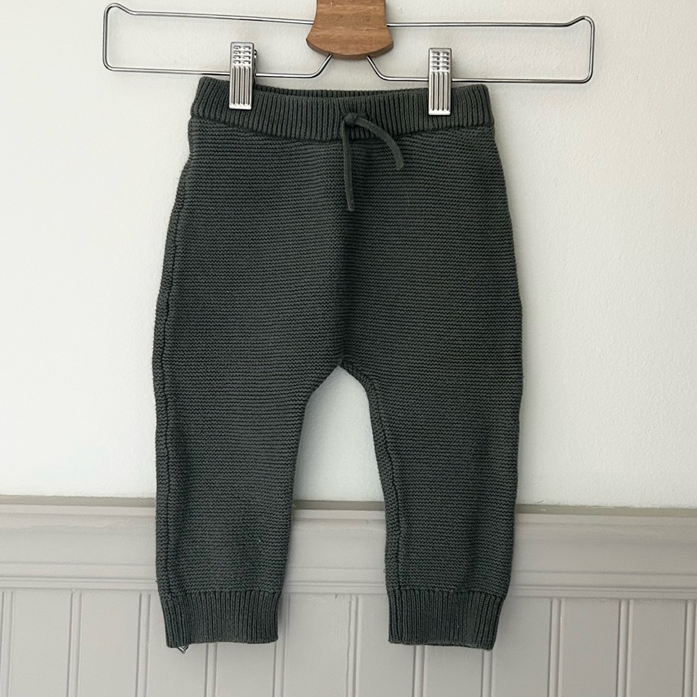 Carter's Baby 18 Months Green Knit Pull On Joggers Pants